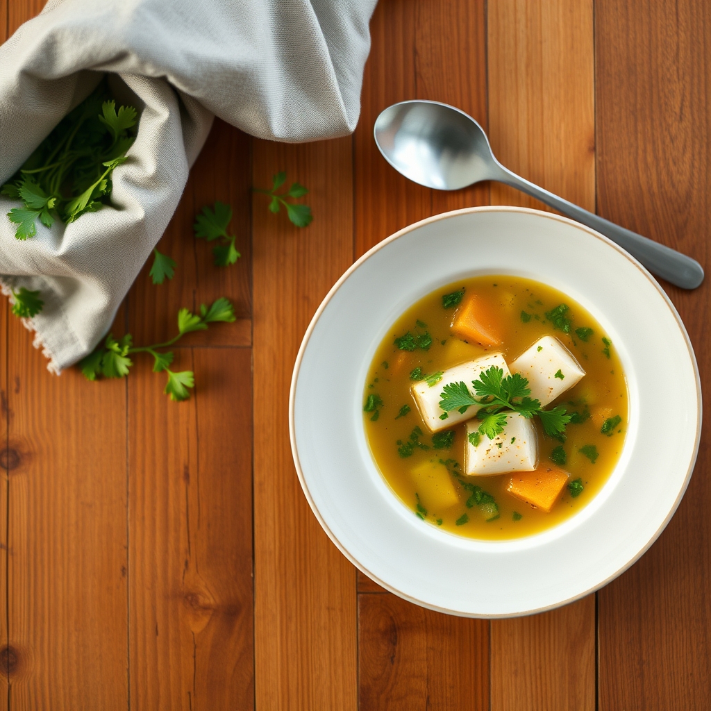 Açorda au poisson et persil