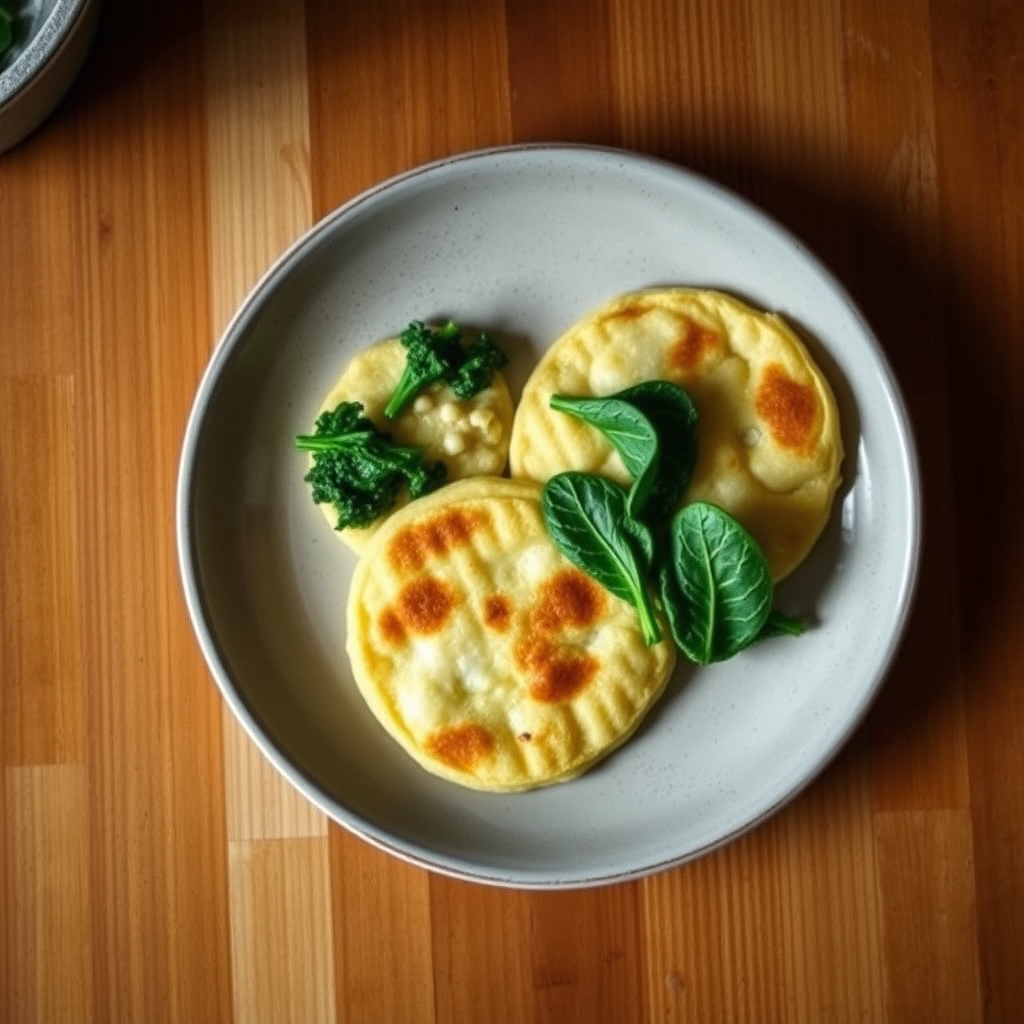 Arepas au fromage et epinards