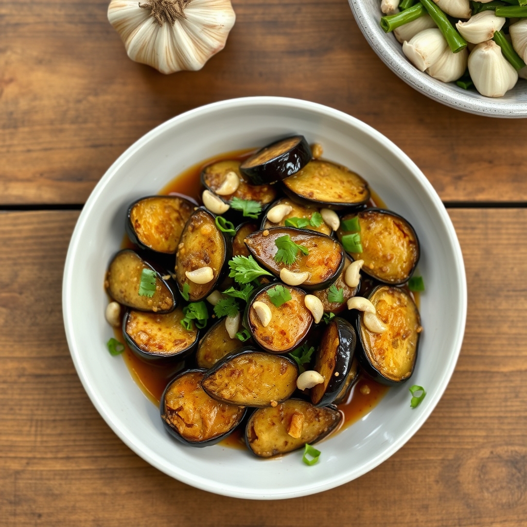 Aubergines à l'ail