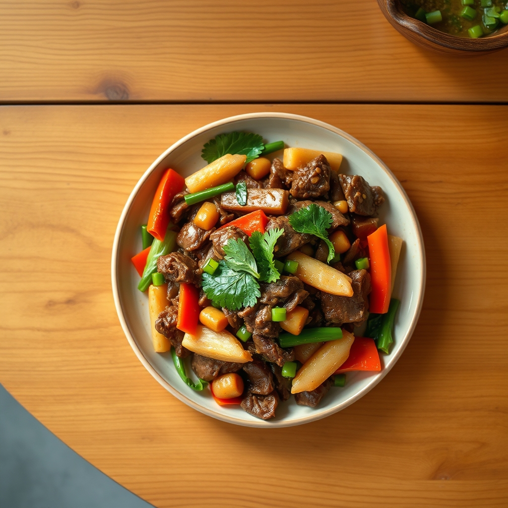 Bœuf sauté aux légumes