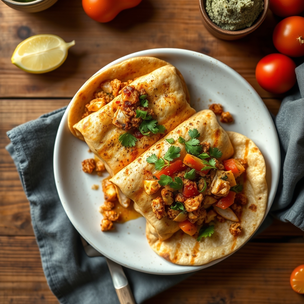 Baleadas de poulet et de fromage
