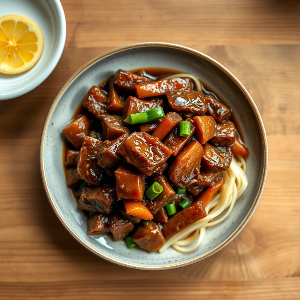 Boeuf caramélisé au soja et gingembre