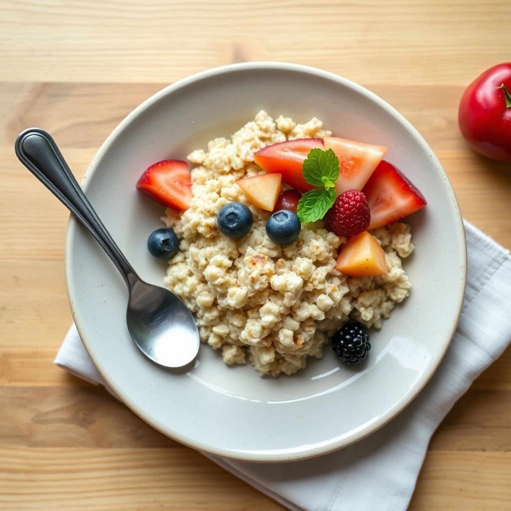 Bol de gruau grec aux fruits