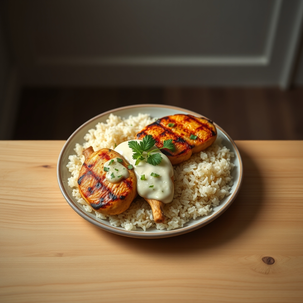Bol de riz au poulet grillé