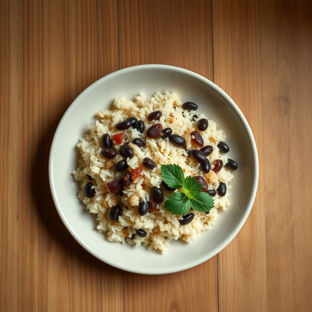Bol de riz et haricots