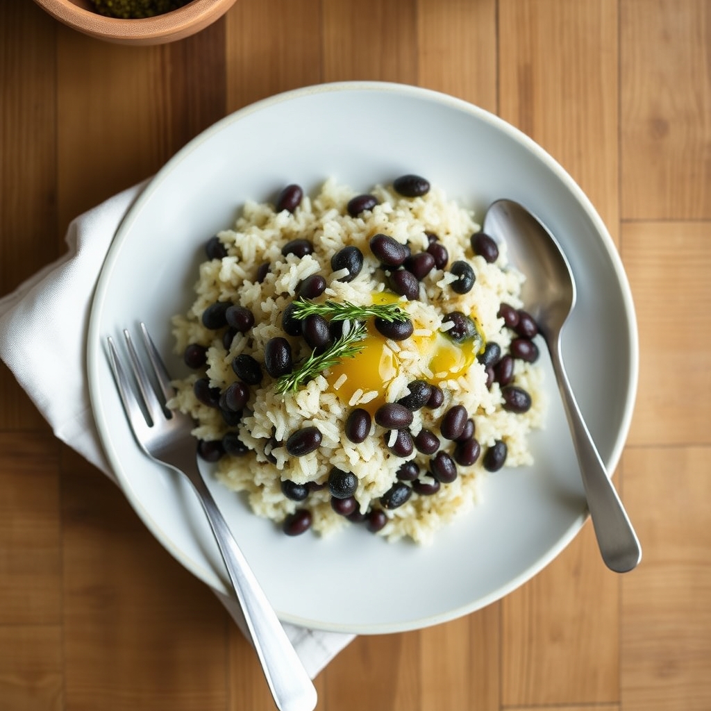Bol de riz et haricots