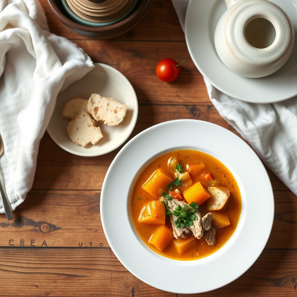 Bouillon de dinde à l'igname