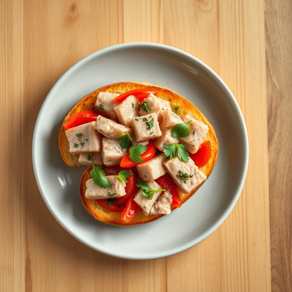 Bruschettas au thon et poivrons
