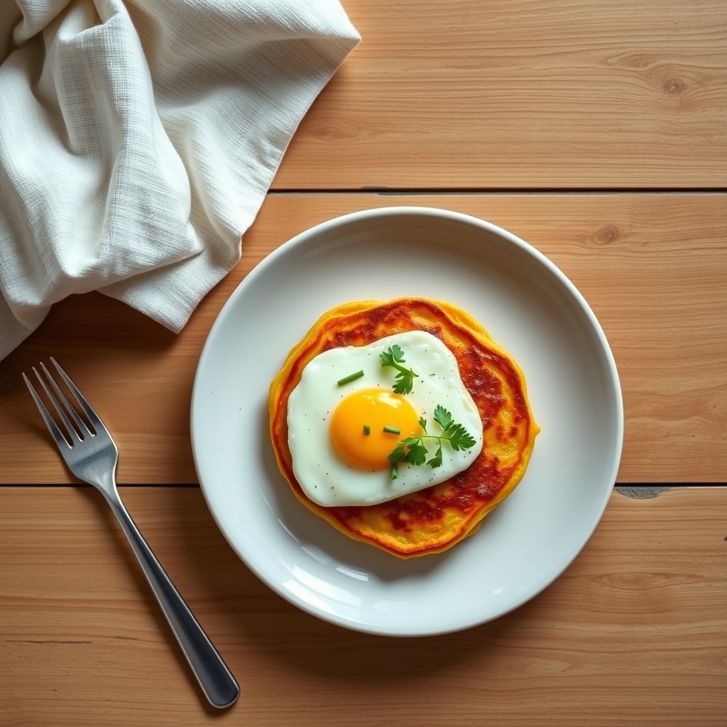 Cachapas au fromage et aux œufs