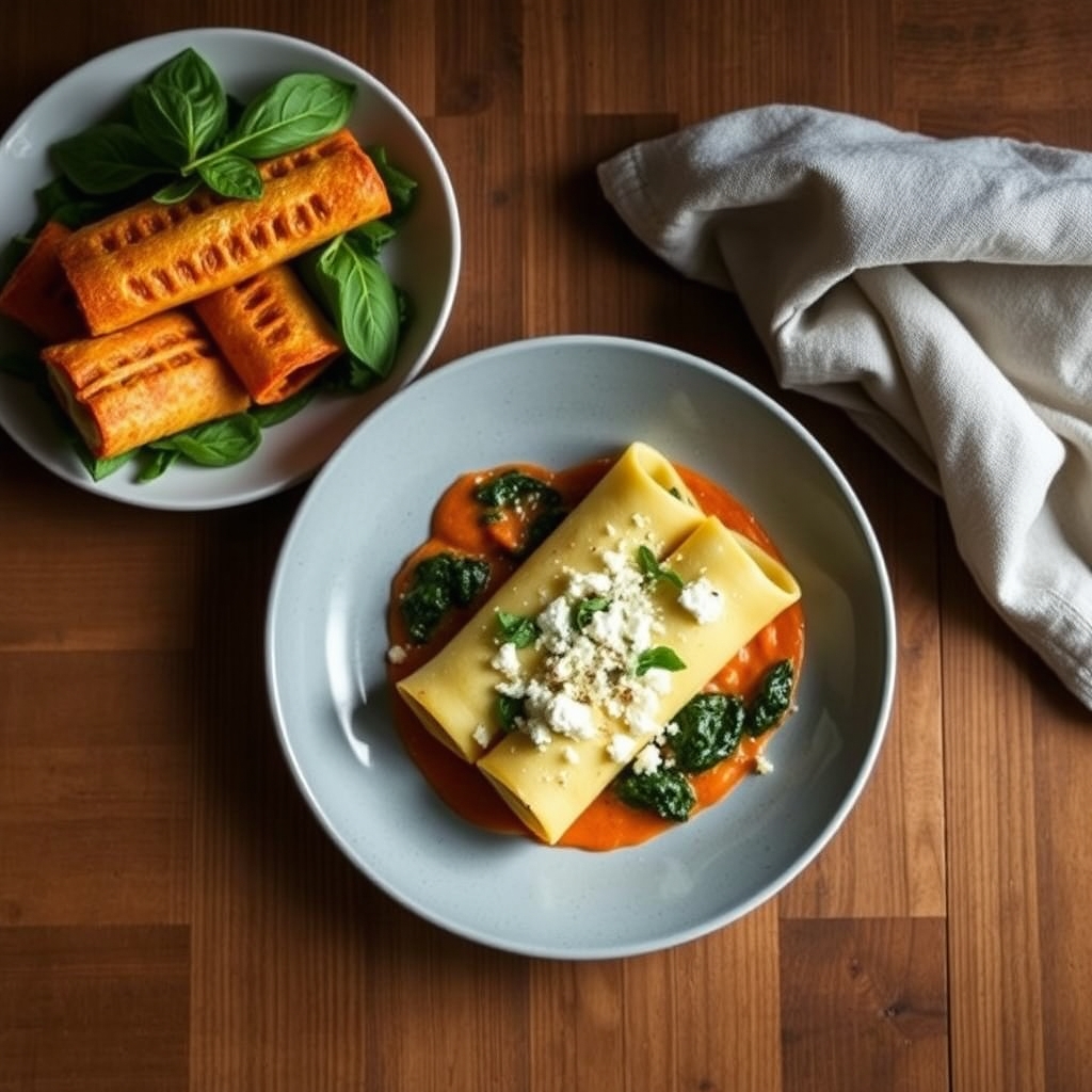 Cannelloni aux épinards et à la ricotta