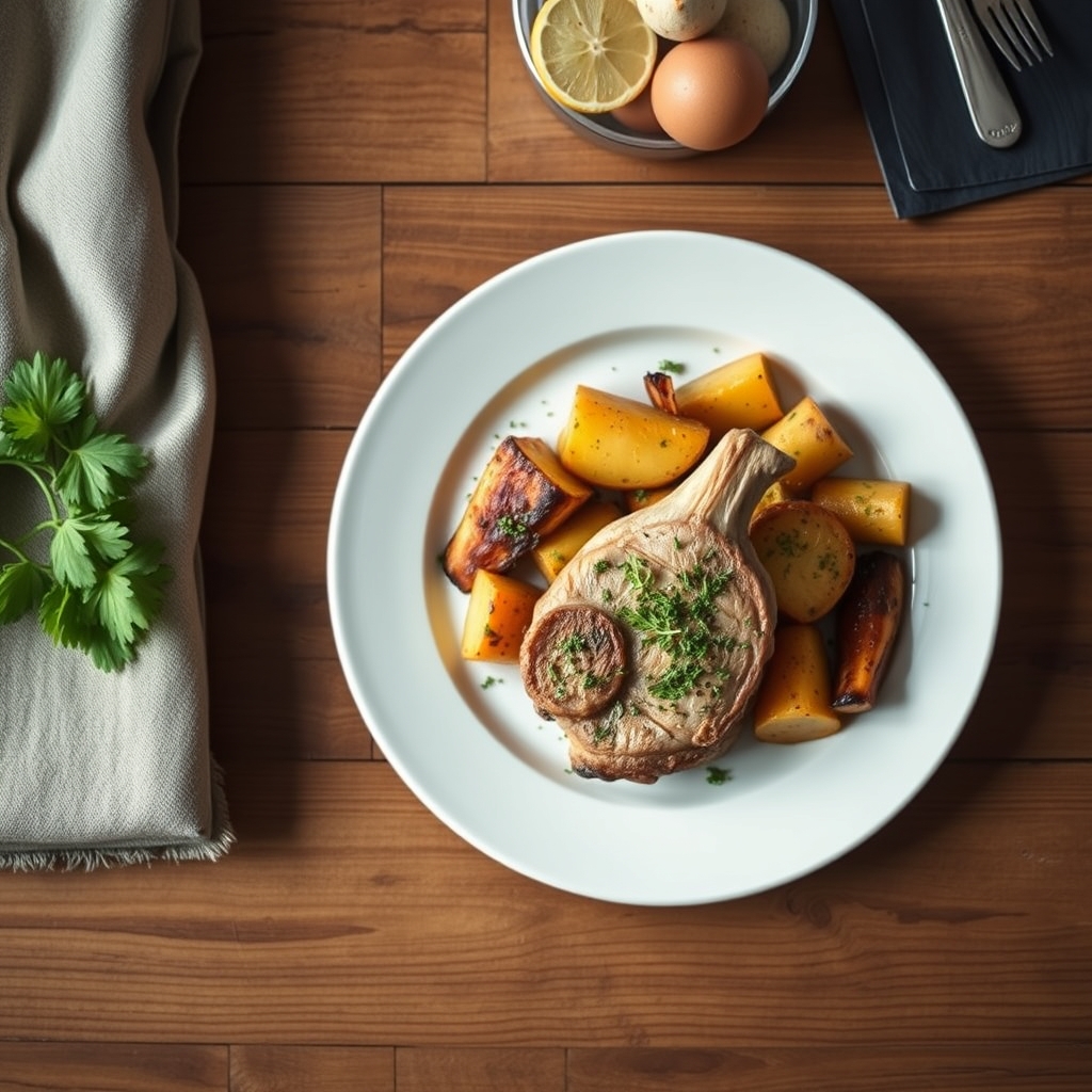 Côtelettes de porc aux herbes
