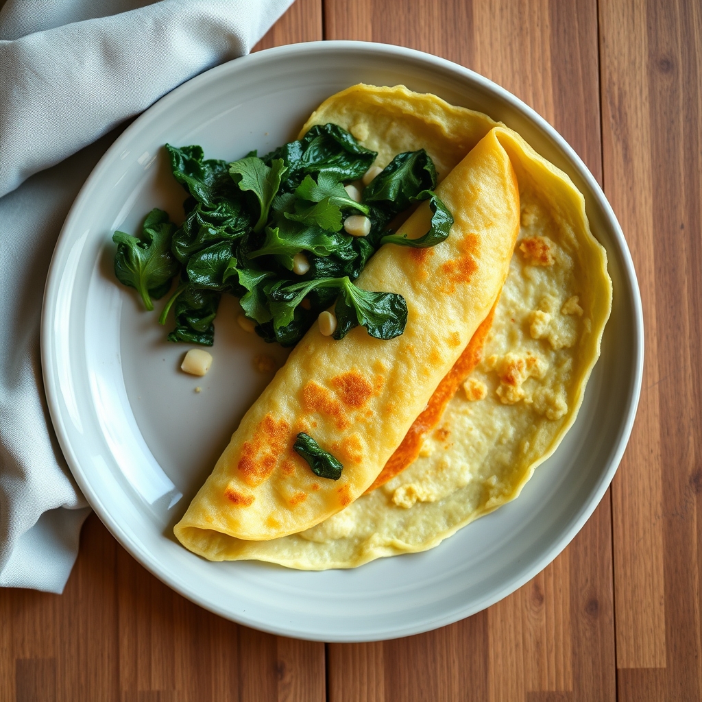 Crepe aux Epinards et Fromage