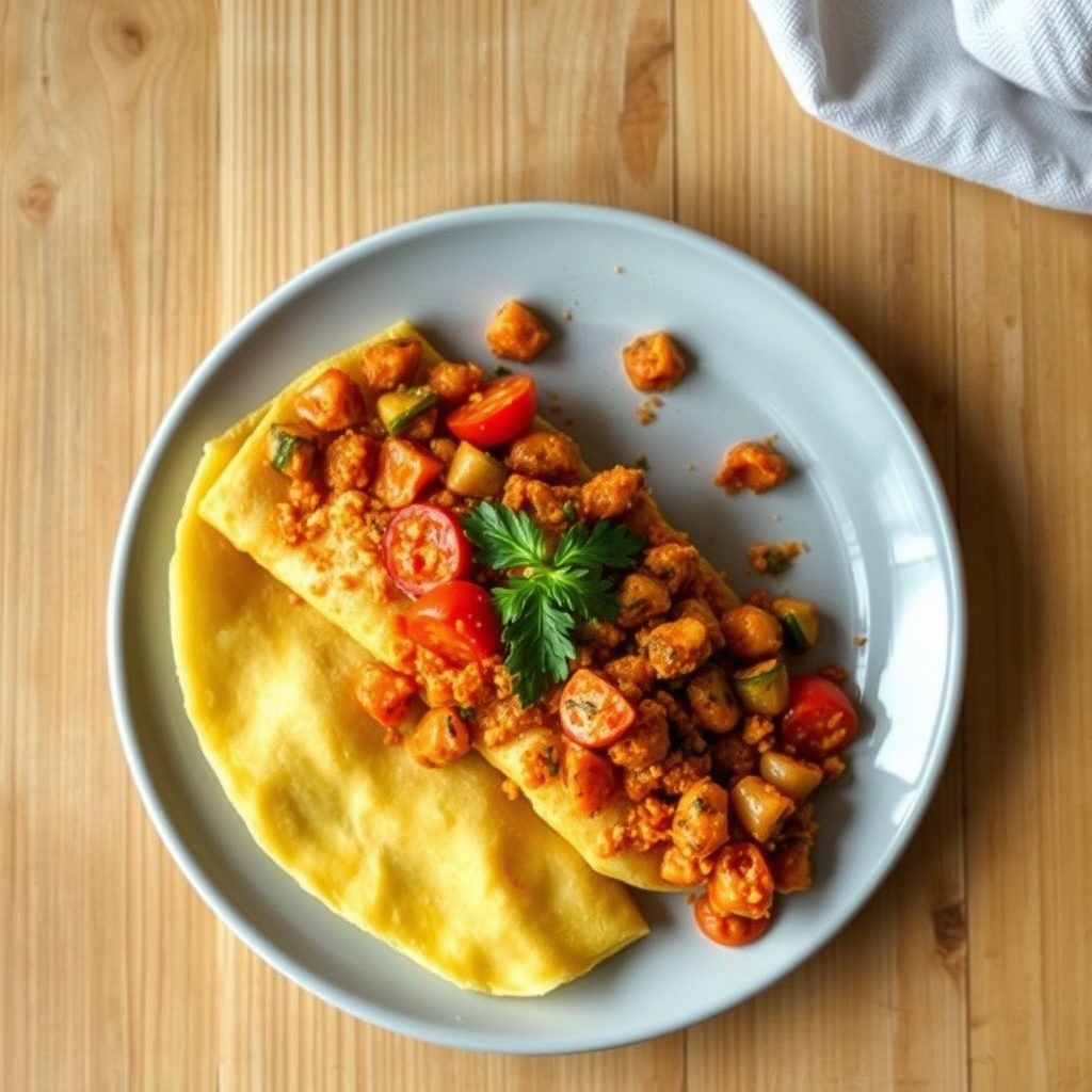Crêpes aux épices et légumes