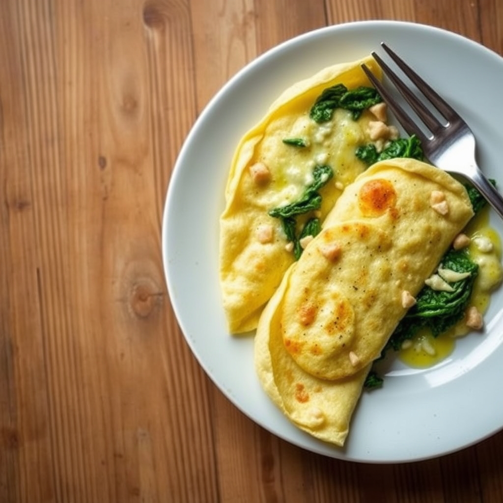 Crêpes aux épinards et fromage