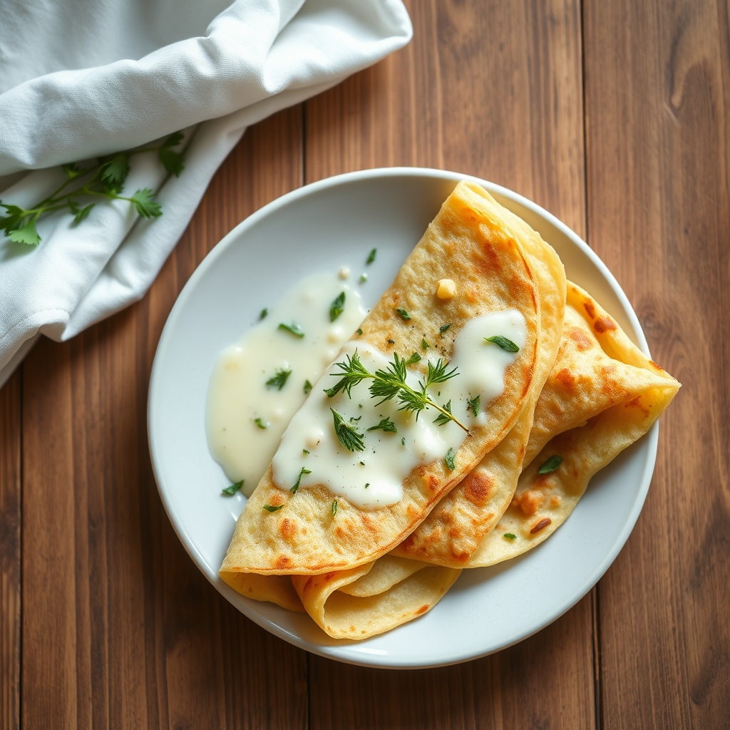 Crêpes italiennes aux herbes et fromage