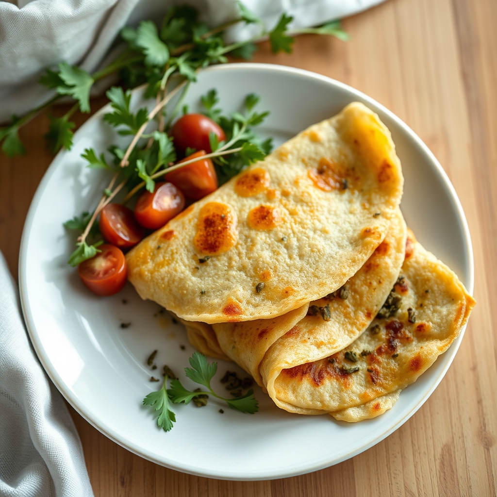 Crêpes libanaises aux herbes