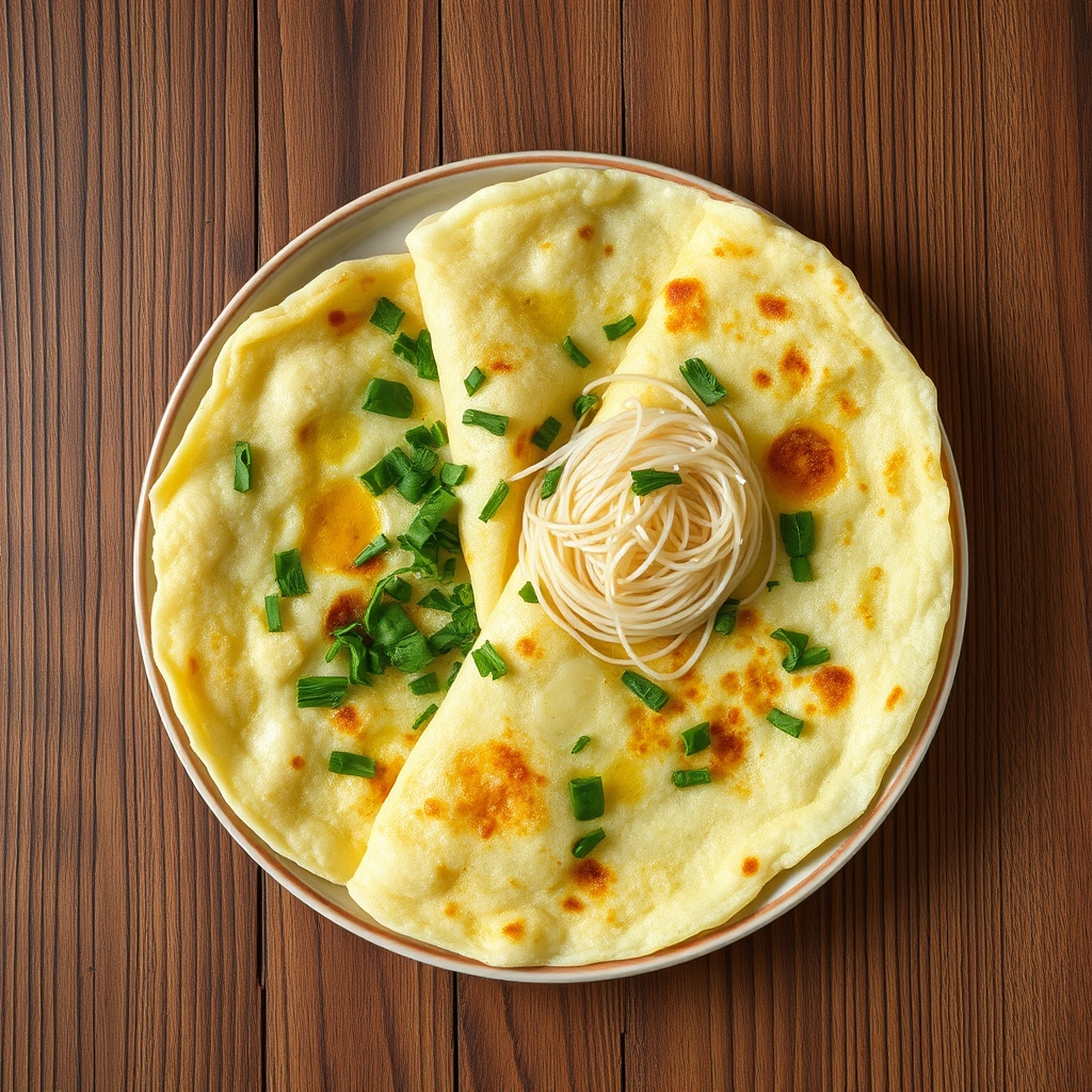 Crêpes vietnamiennes aux œufs et herbes