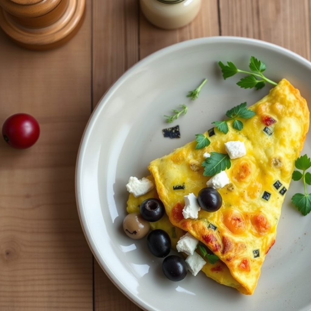Frittata aux courgettes et olives