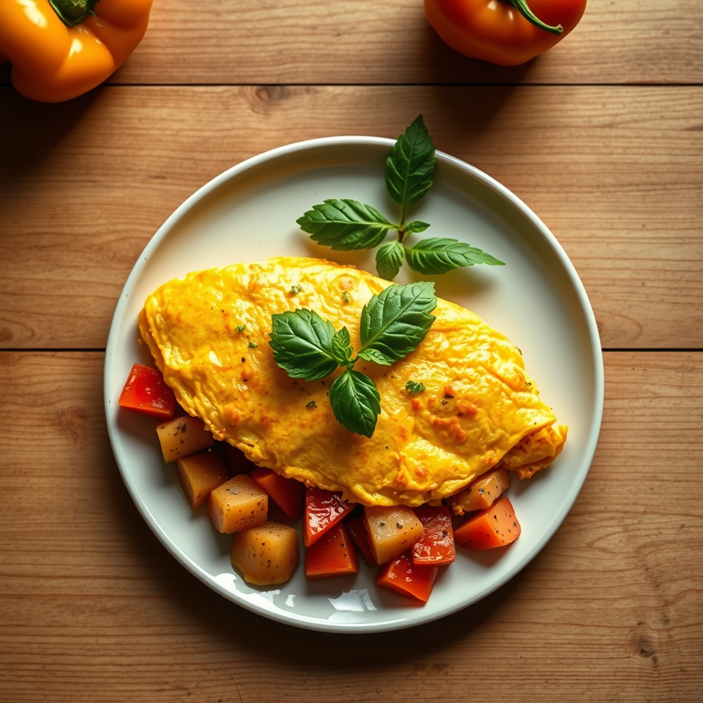 Frittata aux pommes de terre et poivrons