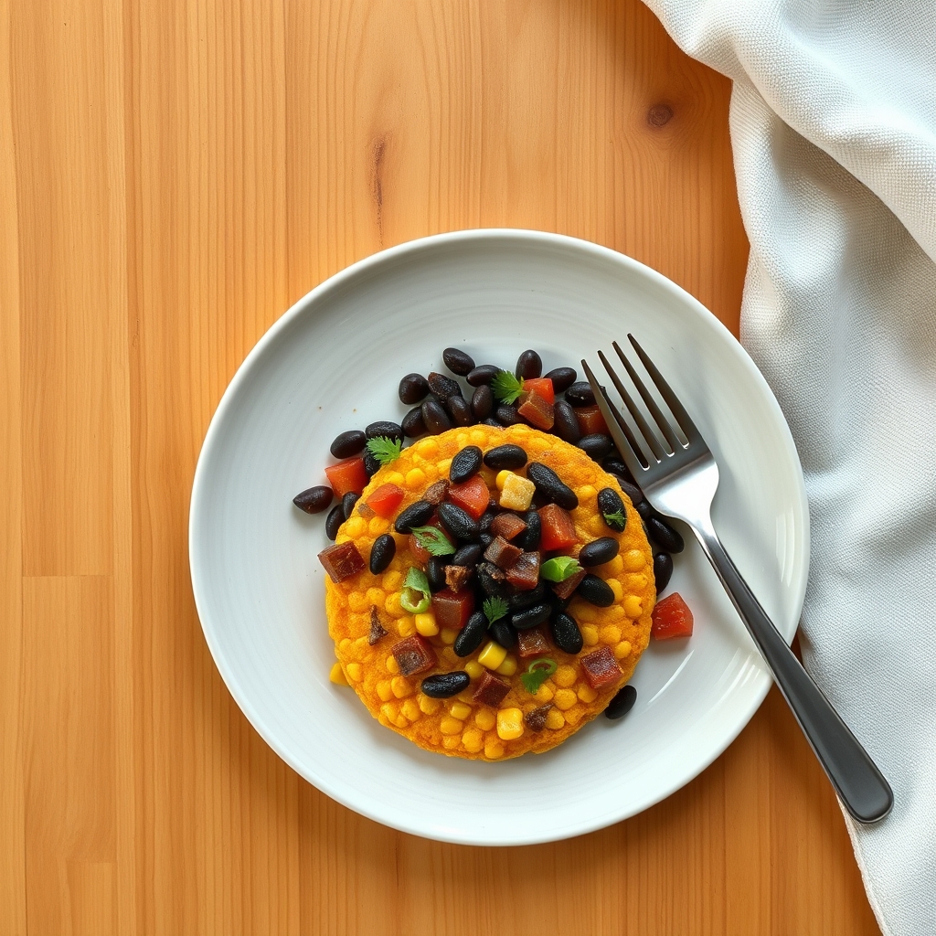 Galette de maïs et haricots noirs
