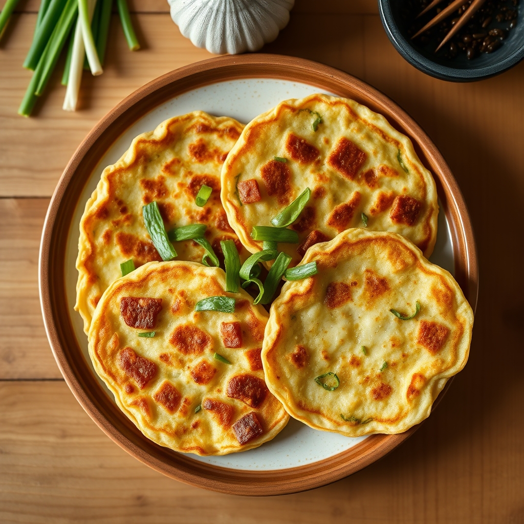 Galettes aux oignons verts