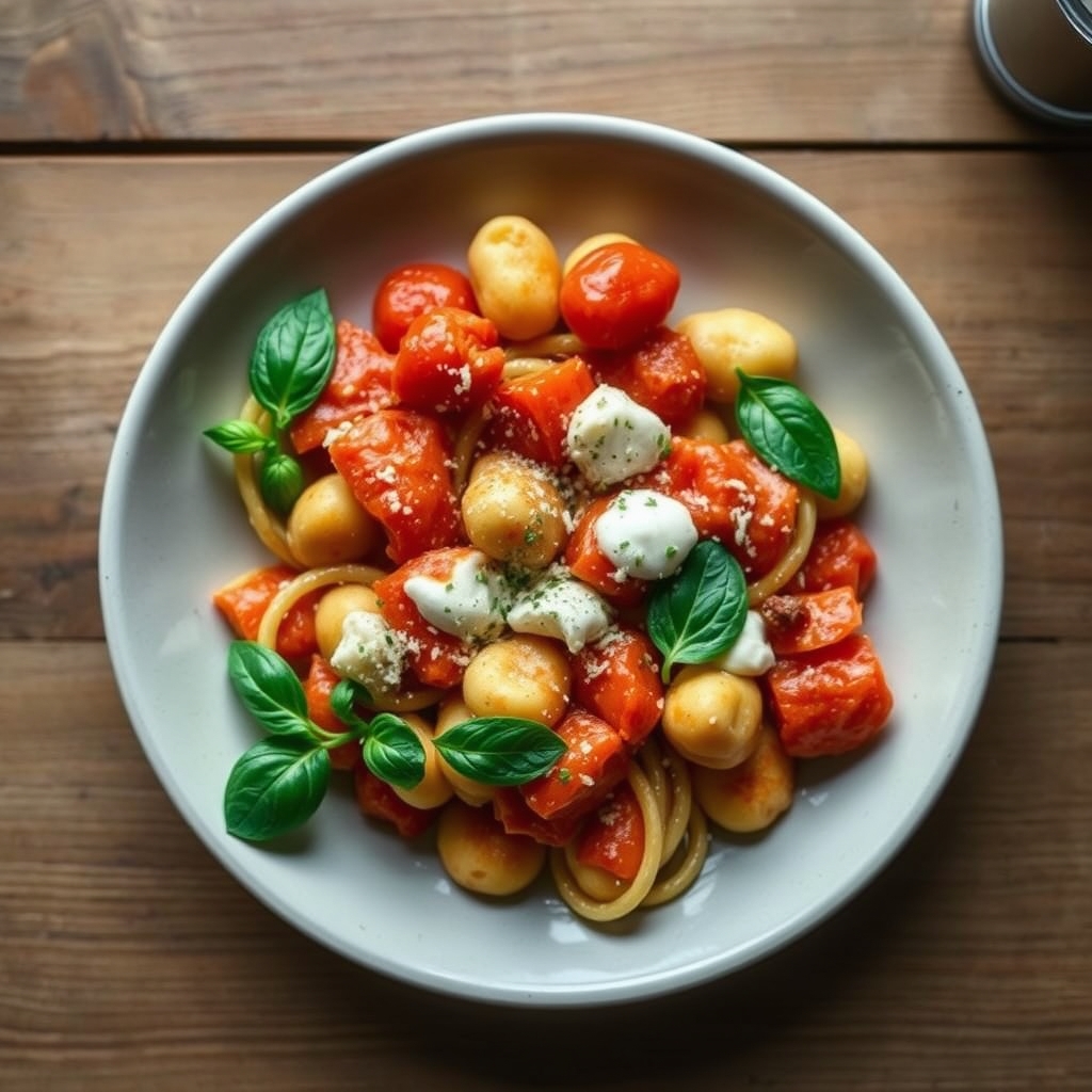 Gnocchis tomate et mozzarella