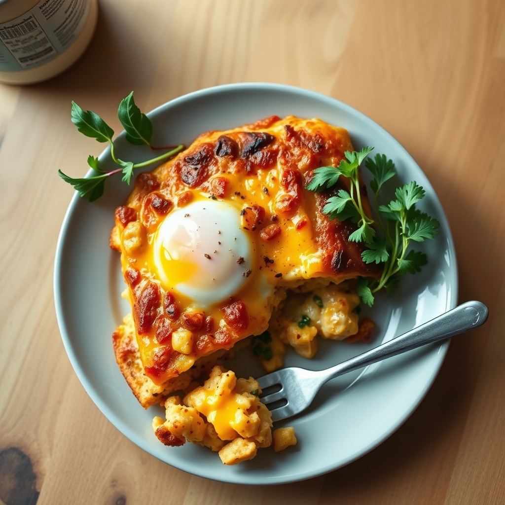 Gruau aux oeufs et fromage
