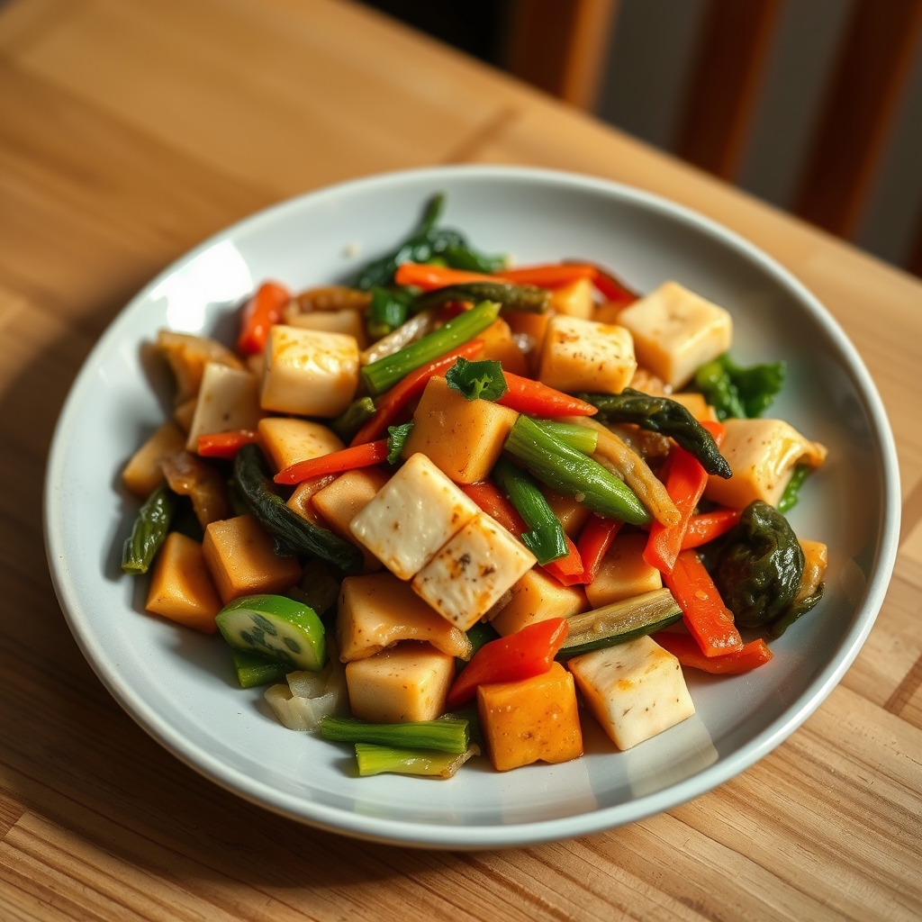Légumes sautés au tofu