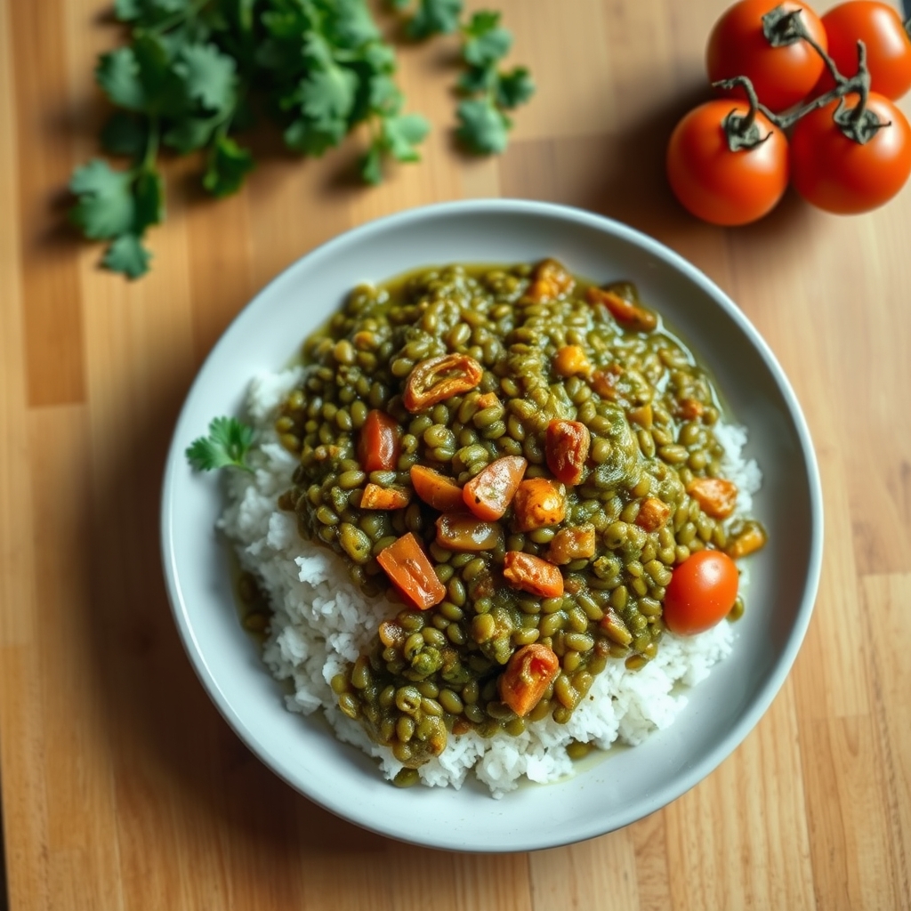Lentilles Vertes Au Curry