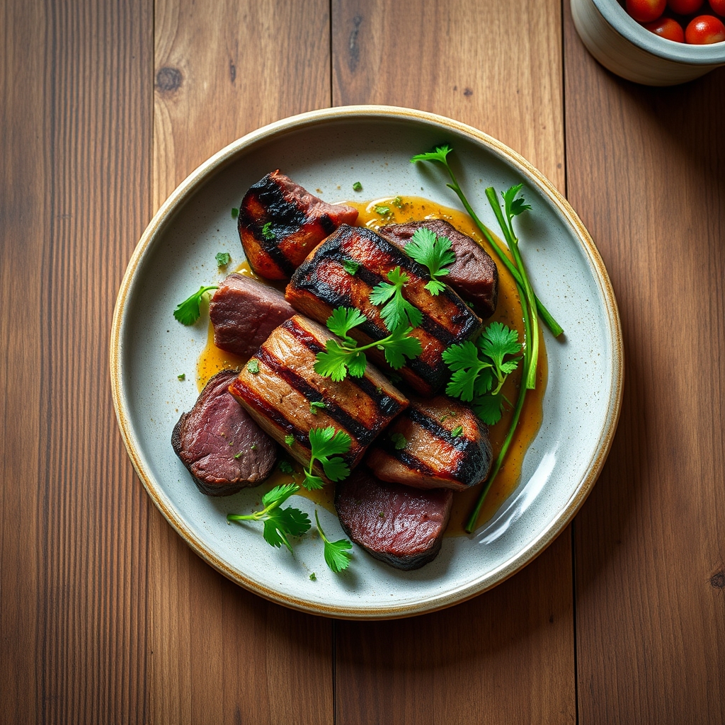 Lomo de bœuf à la coriandre
