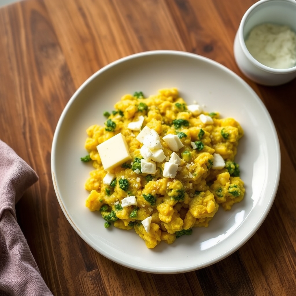 Mangú aux œufs et fromage