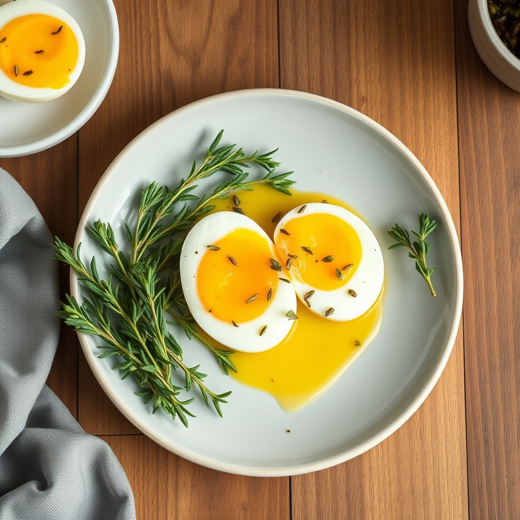Oeufs libanais au thym