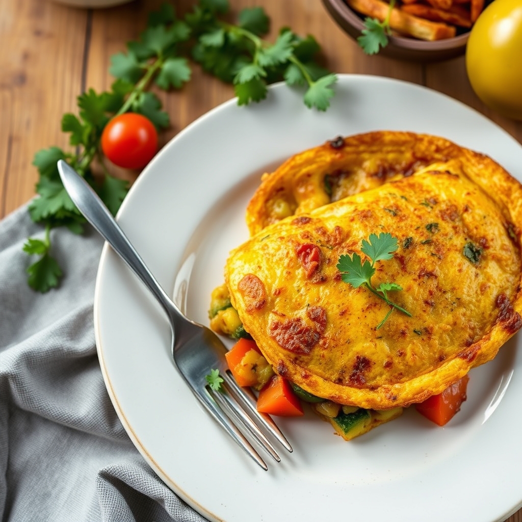 Omelette marocaine aux légumes