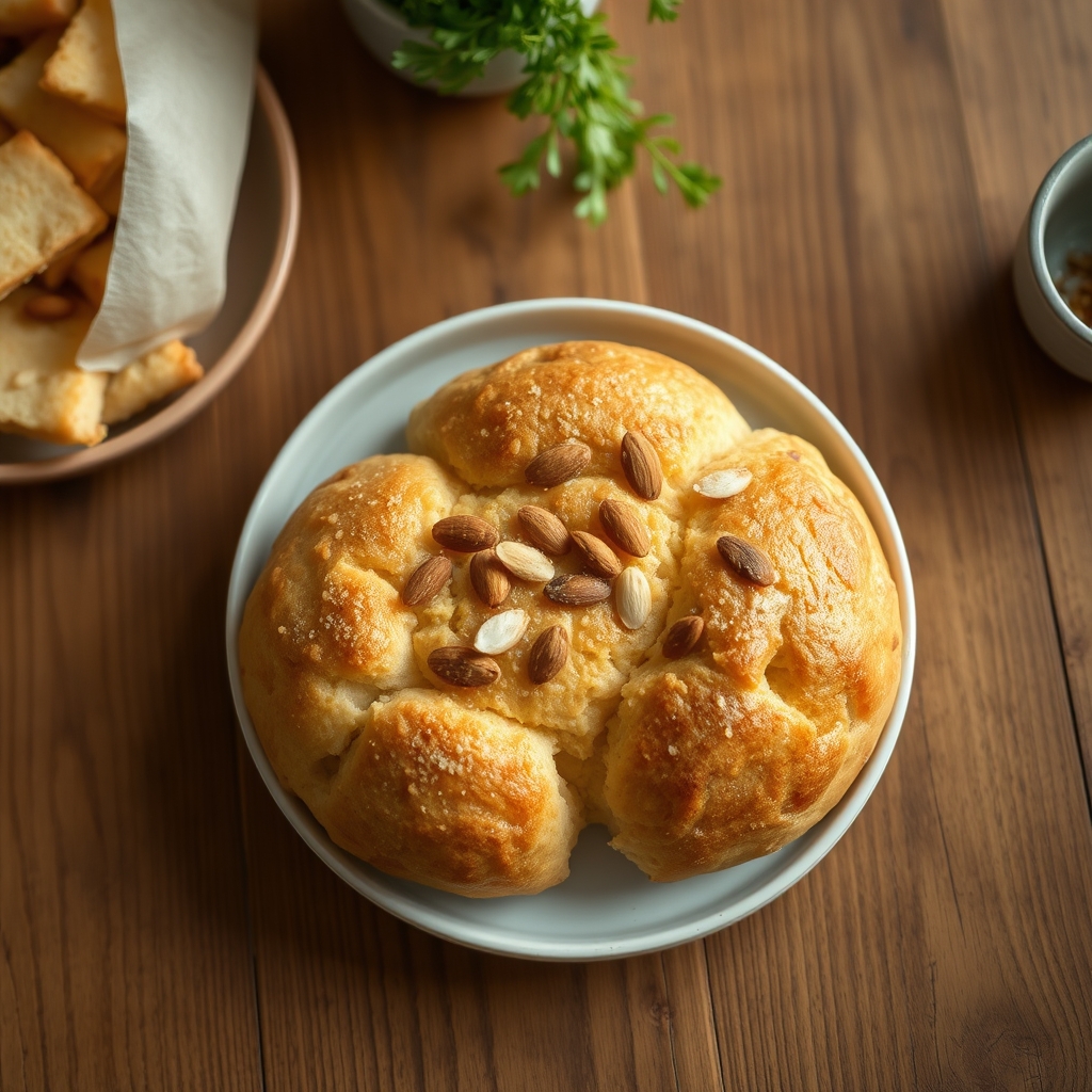 Pain doré libanais aux amandes