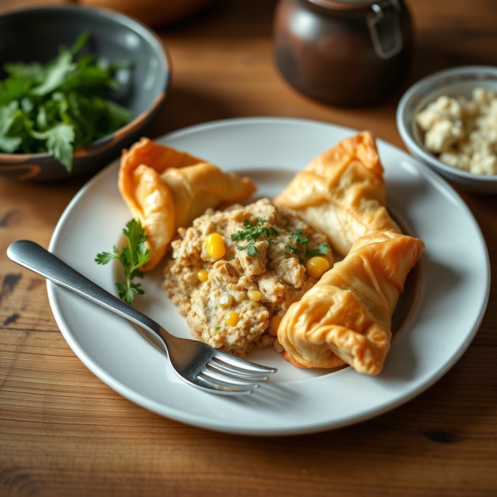 Paté haïtien au poulet et maïs