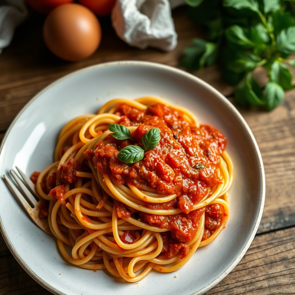 Pâtes à la sauce tomate