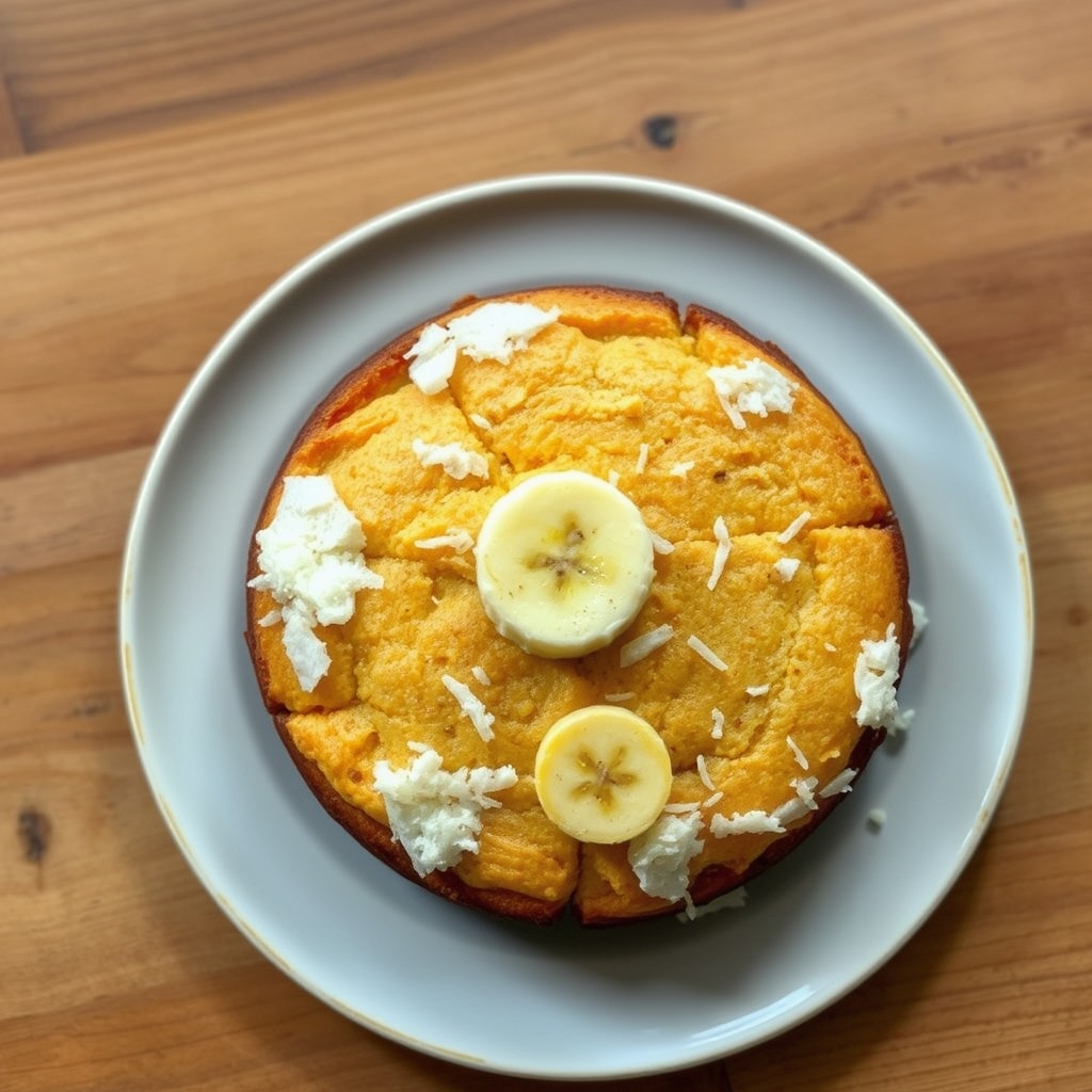 Pâtisserie aux bananes et noix de coco