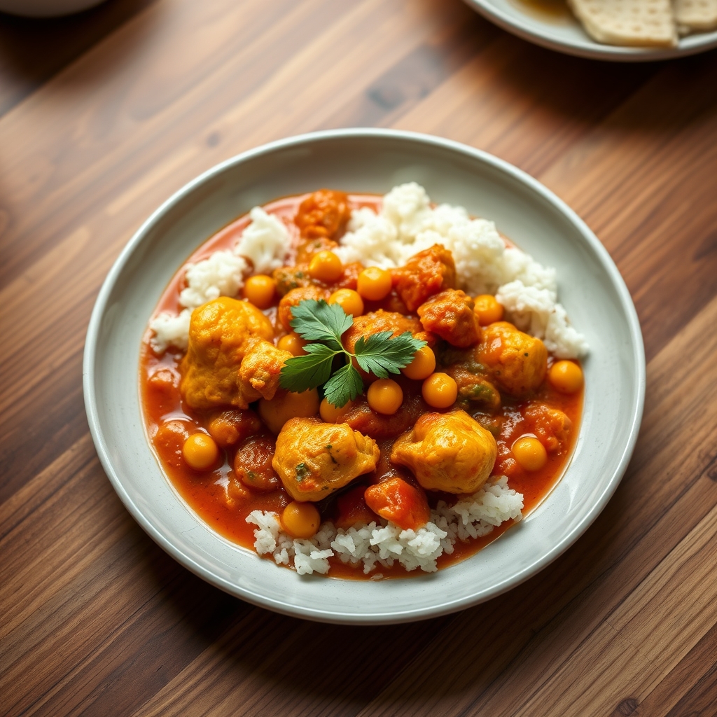Pois chiches masala au chou-fleur