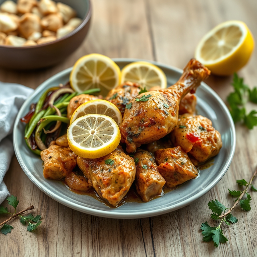 Poulet au citron et aux herbes