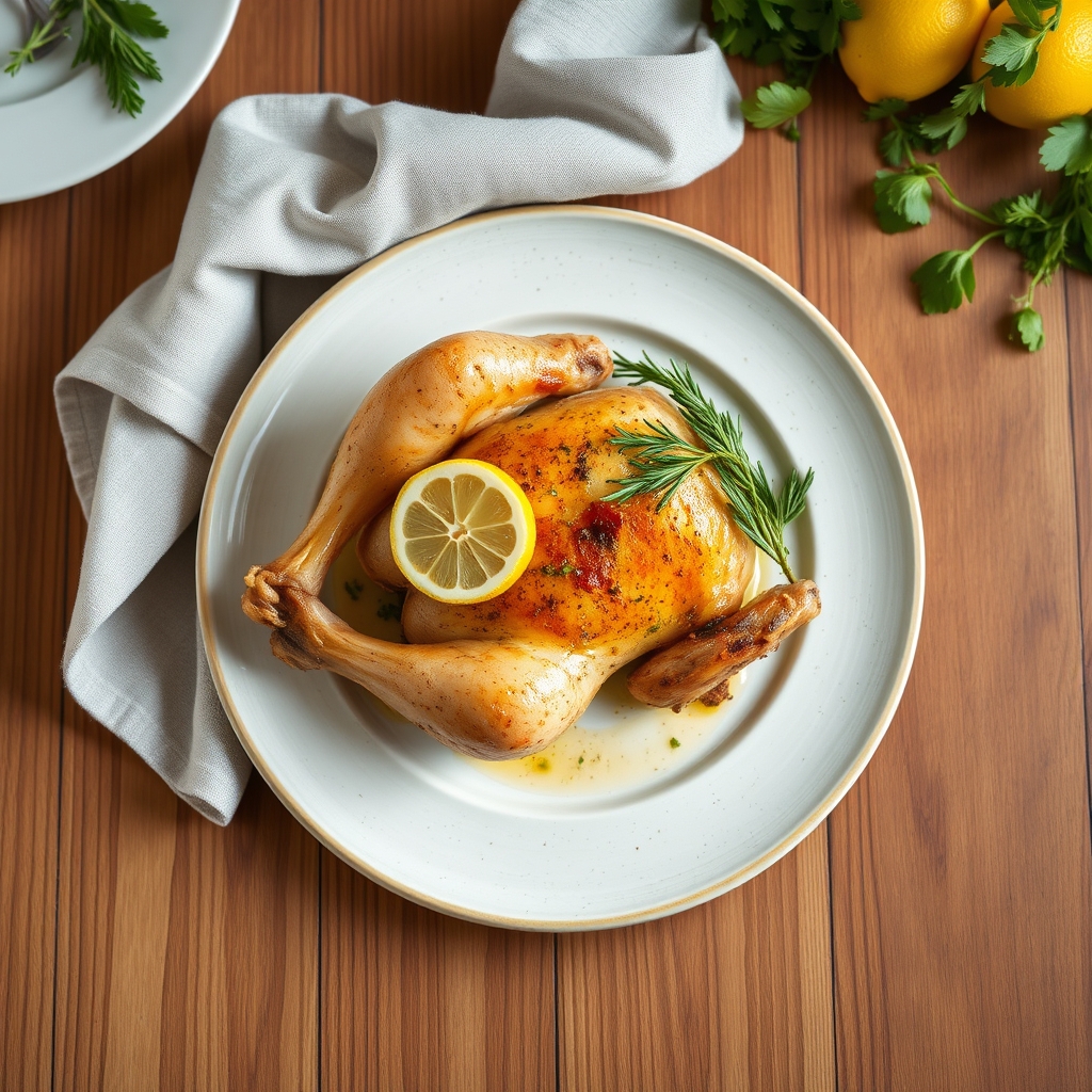 Poulet Au Citron Et Herbes