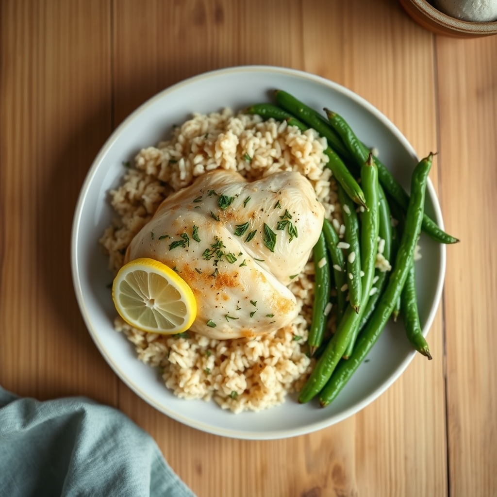 Poulet au citron vert et aux herbes