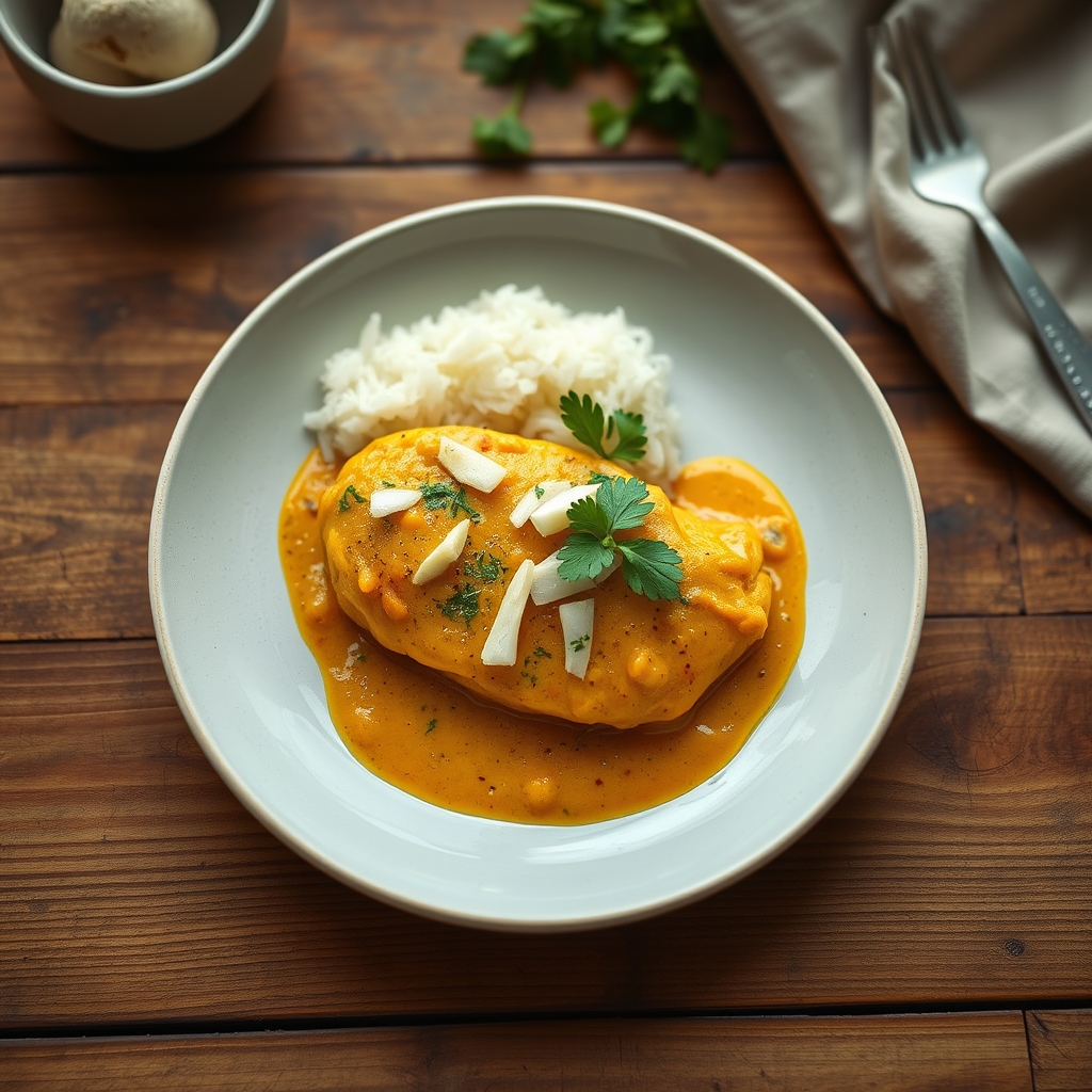 Poulet au curry et à la noix de coco
