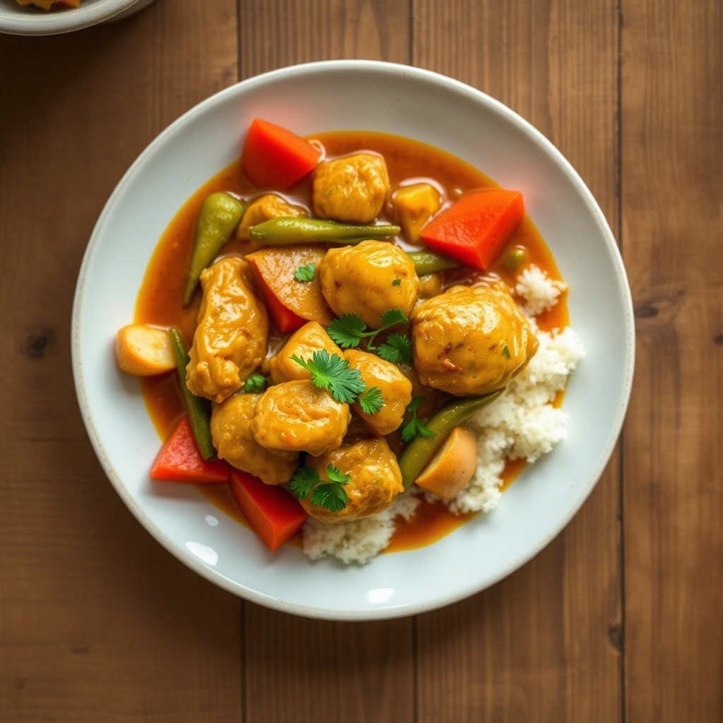 Poulet au curry et aux légumes
