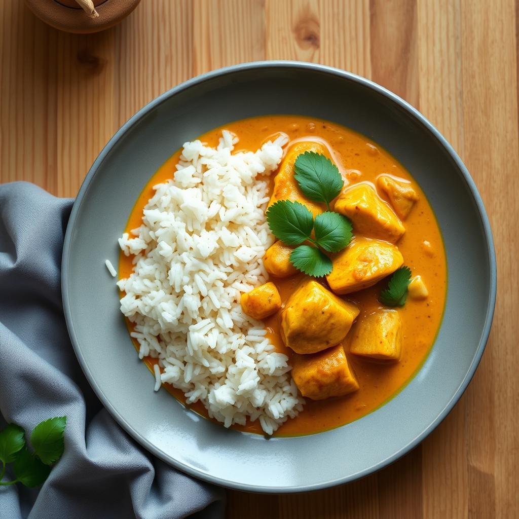 Poulet au curry thaï