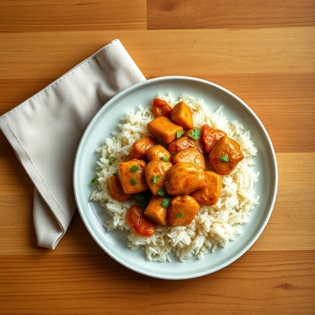 Poulet au gingembre et riz
