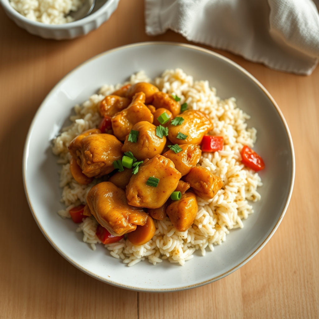 Poulet au gingembre et riz parfumé