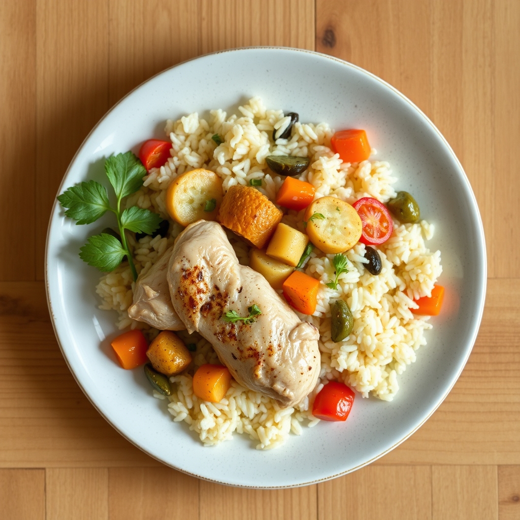 Poulet au riz créole haïtien