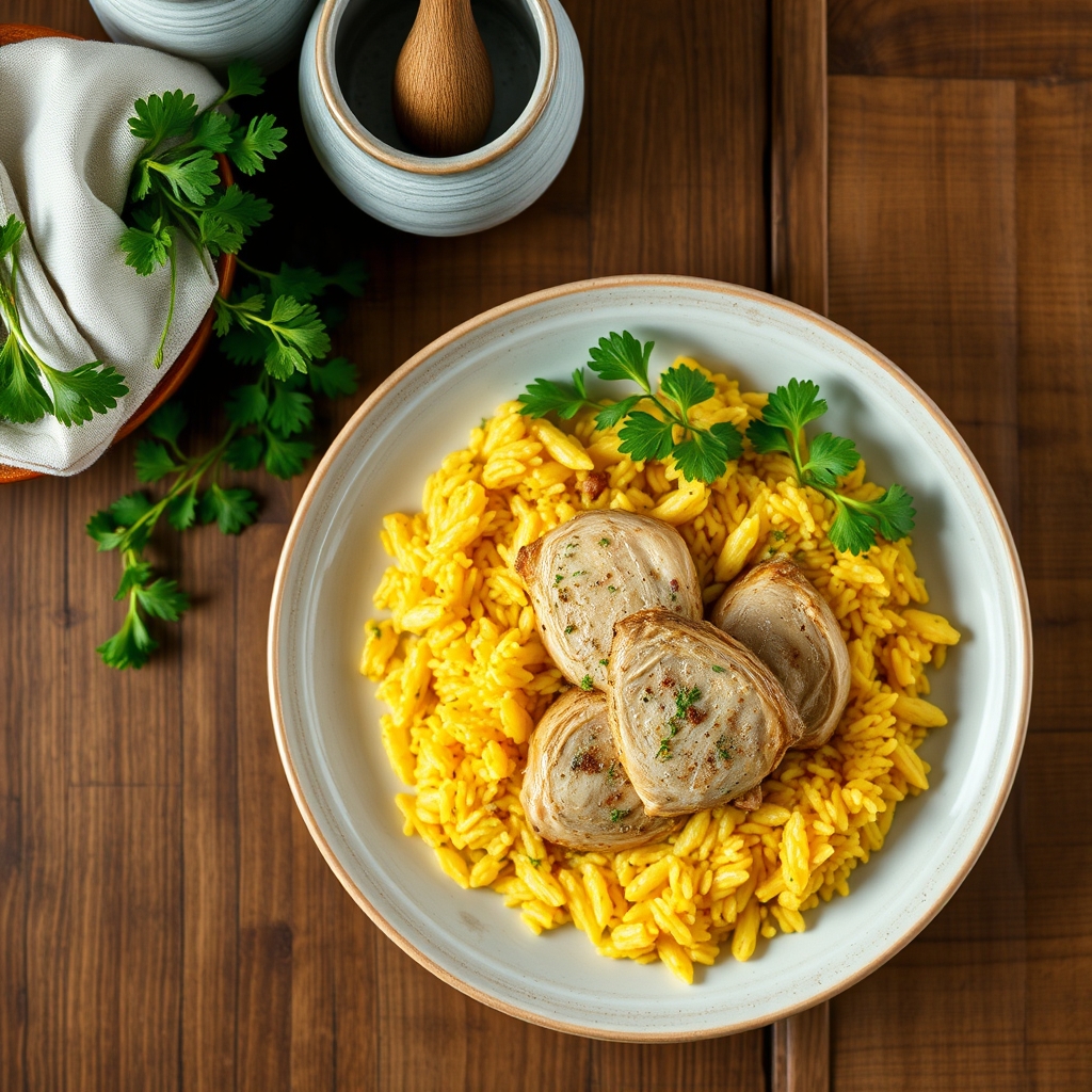 Poulet au riz jaune