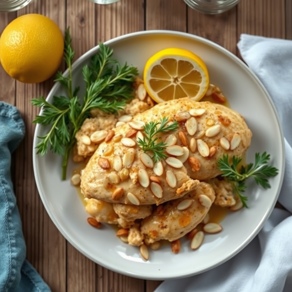 Poulet aux amandes et au citron