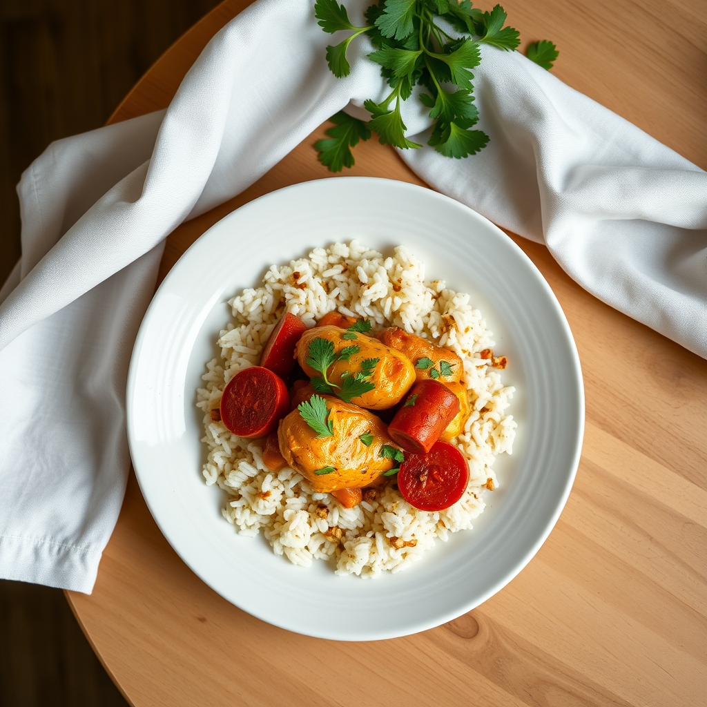 Poulet aux chorizos et riz